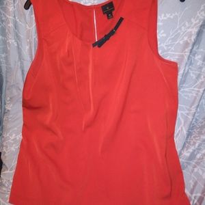 Woman's sleevless blouse deep orange